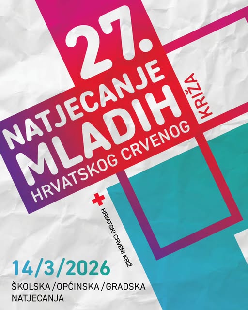 OSVOJENO PRVO MJESTO NA NATJECANJU MLADIH HRVATSKOG CRVENOG KRIŽA